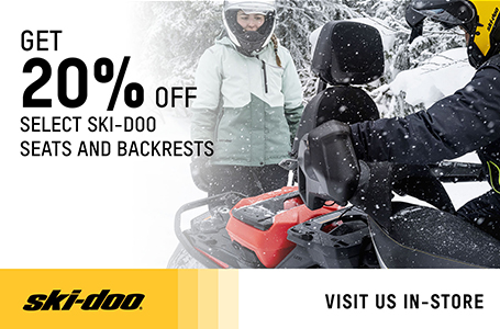 Get 20% off select Ski-Doo and/or Lynx Seats and Backrests purchase