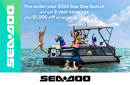 Pre-order and get 2-year coverage plus $1,000 off accessories on all 2024 Sea-Doo Switch models