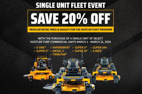 20% OFF MSRP OF SELECT COMMERCIAL MOWERS