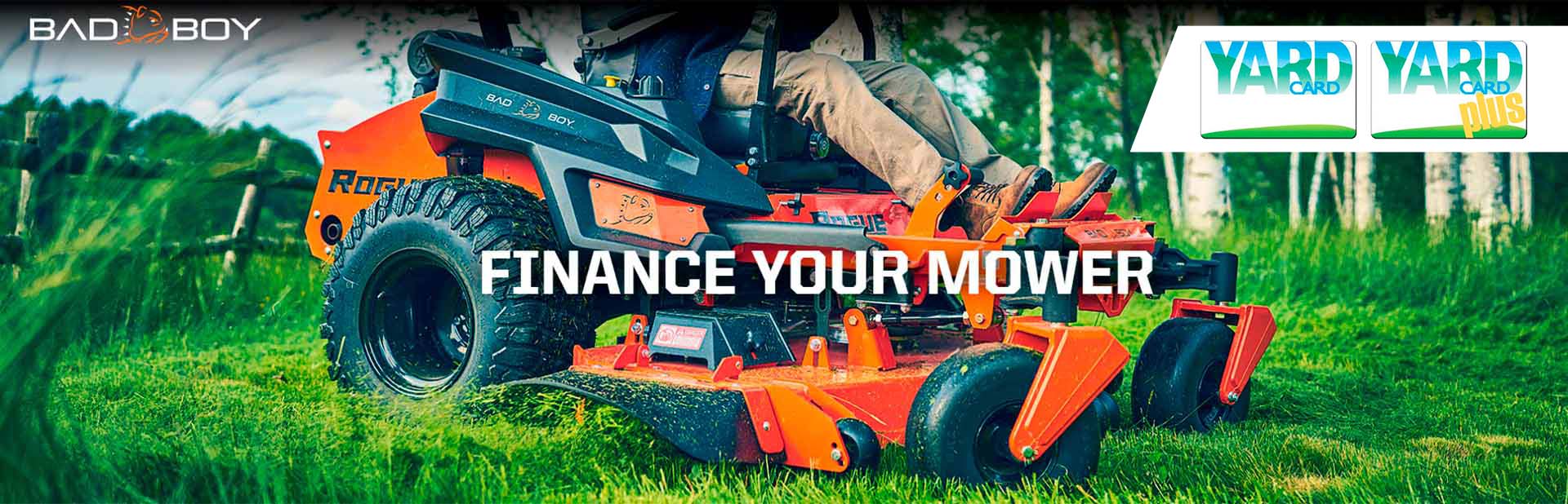 FINANCE YOUR MOWER - YARD CARD