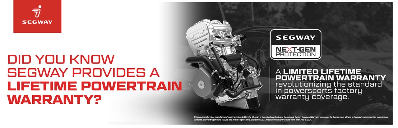 DID YOU KNOW SEGWAY PROVIDES A LIFETIME POWERTRAIN WARRANTY?