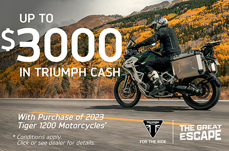 TRIUMPH GREAT ESCAPE SALES EVENT