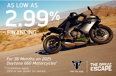 TRIUMPH GREAT ESCAPE SALES EVENT