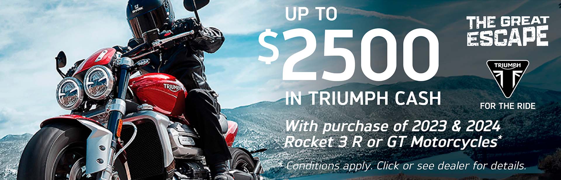 TRIUMPH  GREAT ESCAPE SALES EVENT