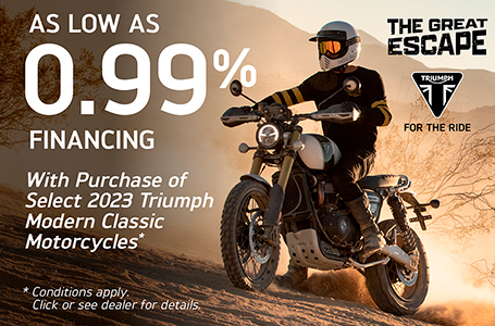 Triumph The Great Escape Sales Event