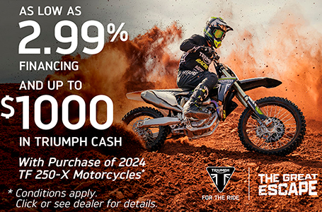 TRIUMPH  GREAT ESCAPE SALES EVENT