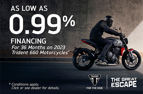 TRIUMPH  GREAT ESCAPE SALES EVENT