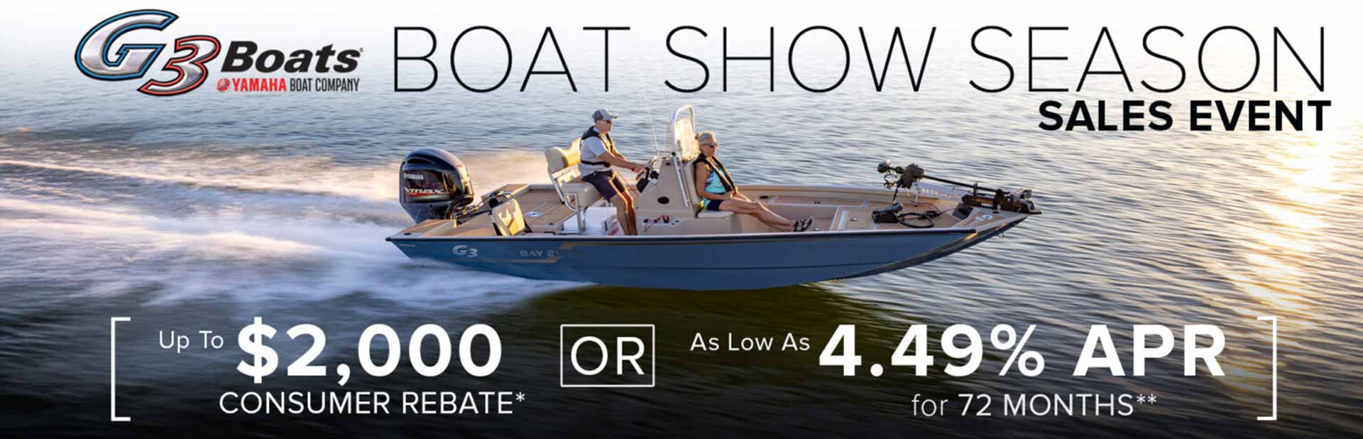 G3 Boats: Boat Show Season Sales Event