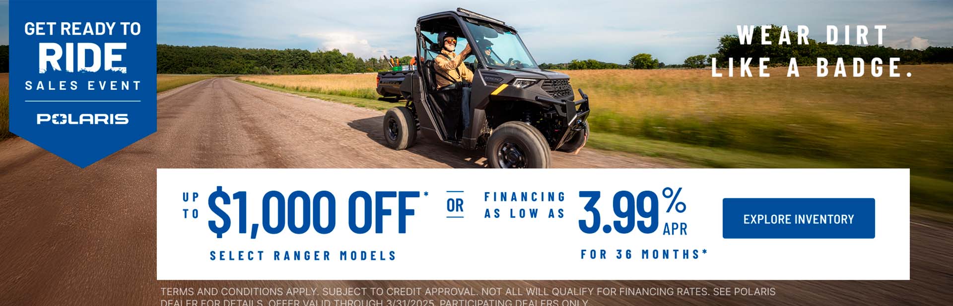 Get Ready to Ride Sales Event RANGER