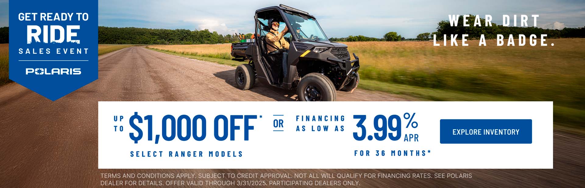 Get Ready to Ride Sales Event RANGER