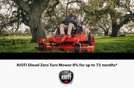 KIOTI Diesel Zero Turn Mower 0% for up to 72 months*