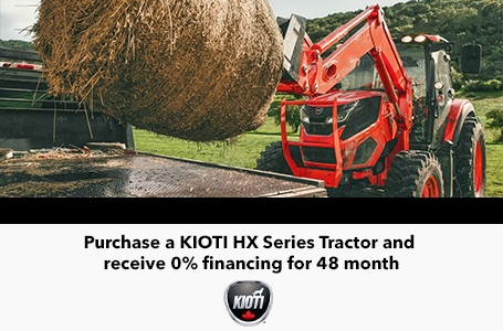 Purchase a KIOTI HX Series Tractor and receive 0% financing for 48 month