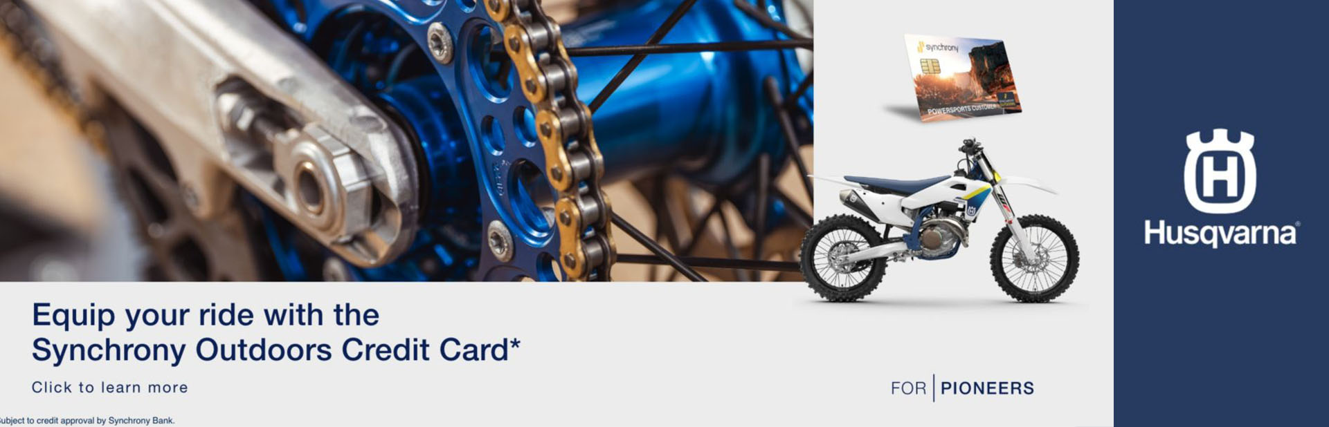 Husqvarna Motorcycles Synchrony Outdoors Credit Card
