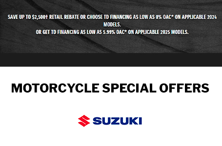 SUZUKI MOTORCYCLES SPECIAL OFFERS