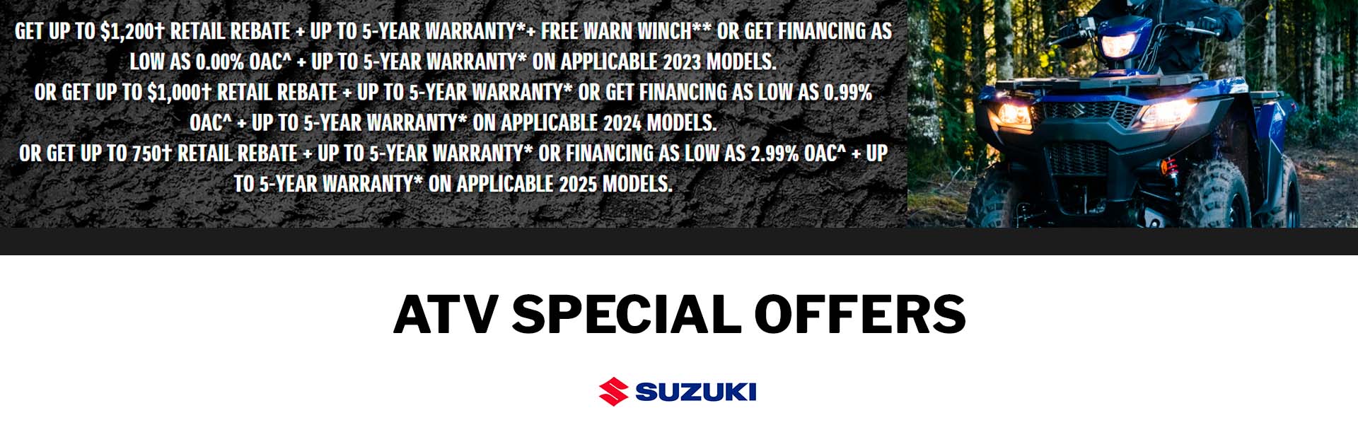 SUZUKI ATV SPECIAL OFFERS