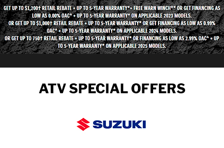 SUZUKI ATV SPECIAL OFFERS