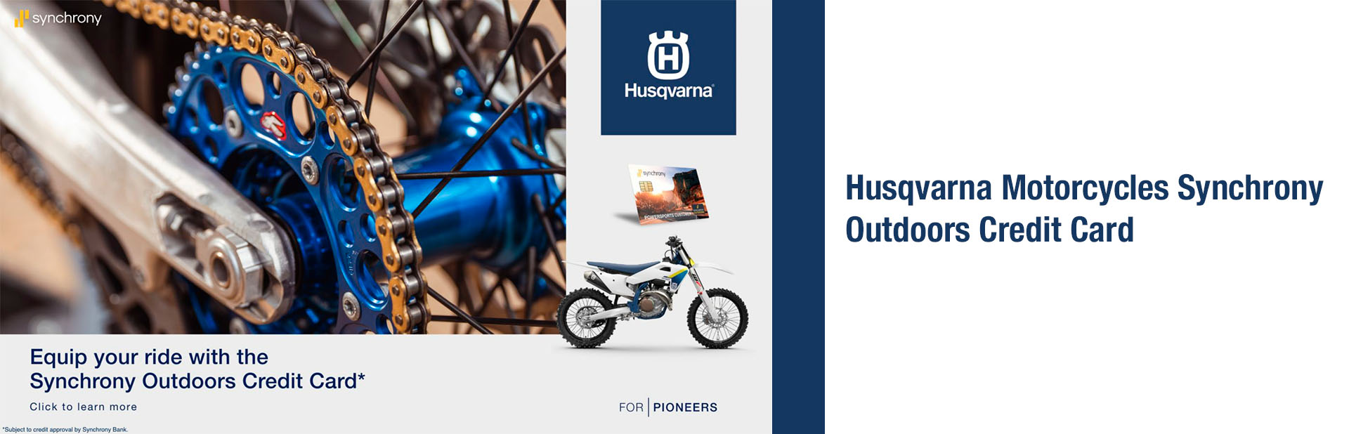 Husqvarna Motorcycles Synchrony Outdoors Credit Card