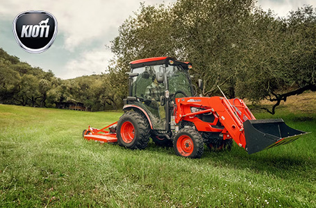 Purchase a KIOTI CS, CX or CK Series tractor and receive a FREE loader - PLUS - 2.99% financing* for 72 months!
