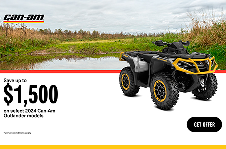 Rebates up to $1,500 on select Can-Am 2024 ATV models