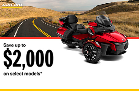 Get a rebate up to $2,000 on select 2023 Can-Am 3-Wheel models