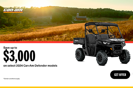 Save up to $3,000 on select 2024 Can-Am Defender models