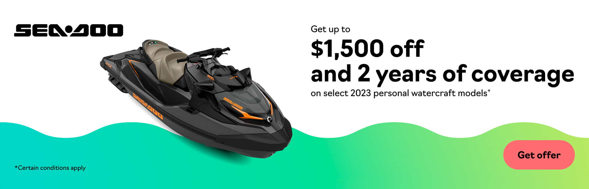Get up to $1,500 on select 2023 personal watercraft models