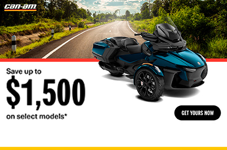Get a rebate up to $2,000 on select 2023 Can-Am 3-Wheel models