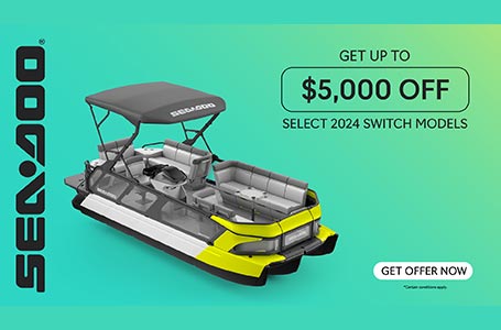 Rebates up to $5,000 on select 2024 Sea-Doo Switch models