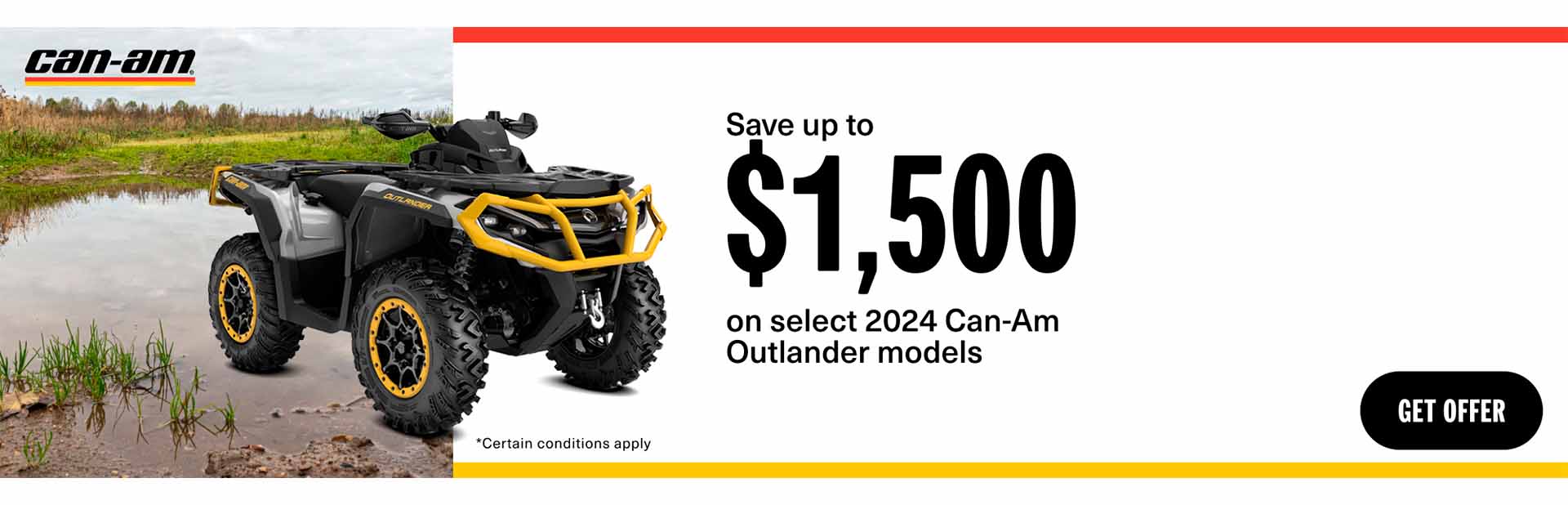 Rebates up to $1,500 on select Can-Am 2024 ATV models