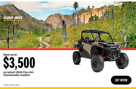 Save up to $3,500 on select 2024 Can-Am Commander models