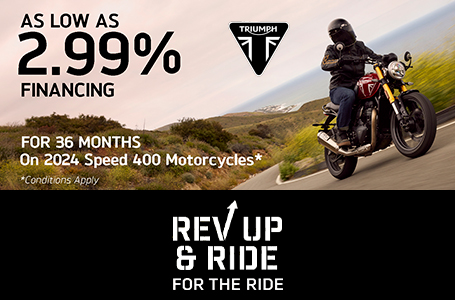 TRIUMPH REV UP & RIDE SALES EVENT SPEED 400