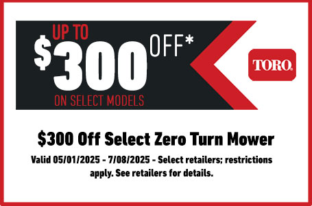 ZERO TURN MOWERS $300 OFF