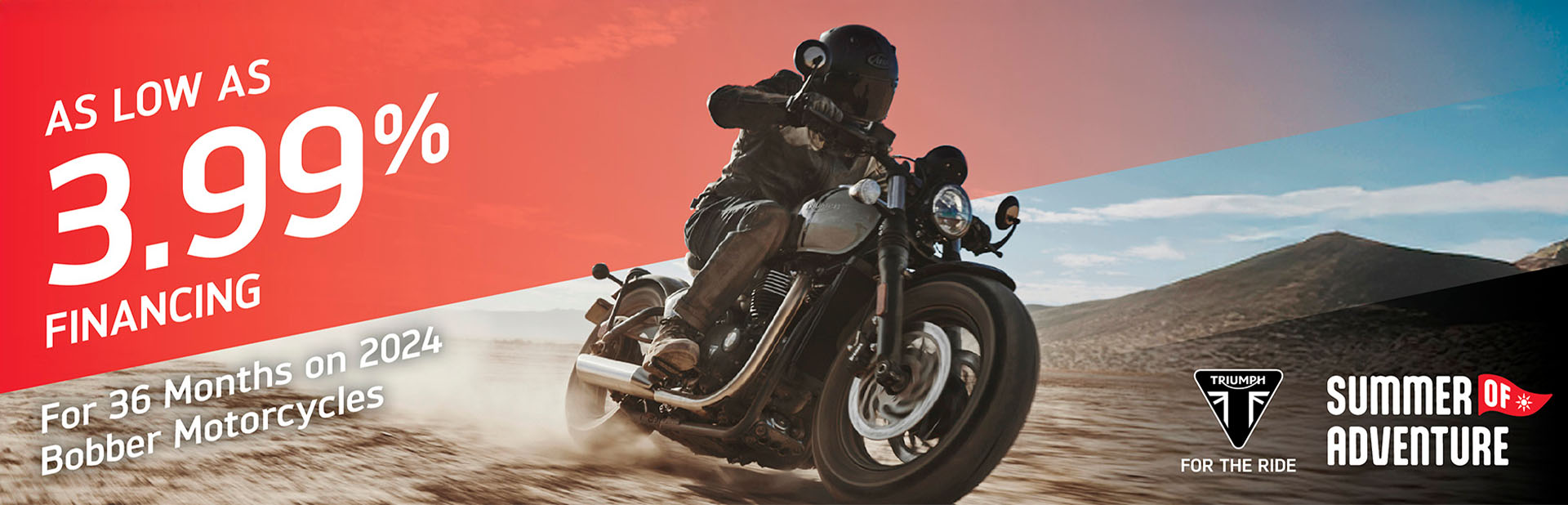 TRIUMPH SUMMER OF ADVENTURE SALES EVENT