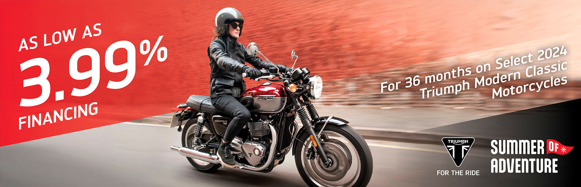 TRIUMPH SUMMER OF ADVENTURE SALES EVENT