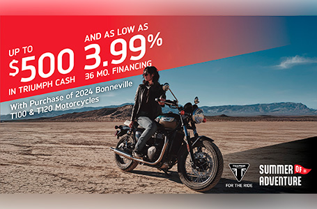 TRIUMPH SUMMER OF ADVENTURE SALES EVENT