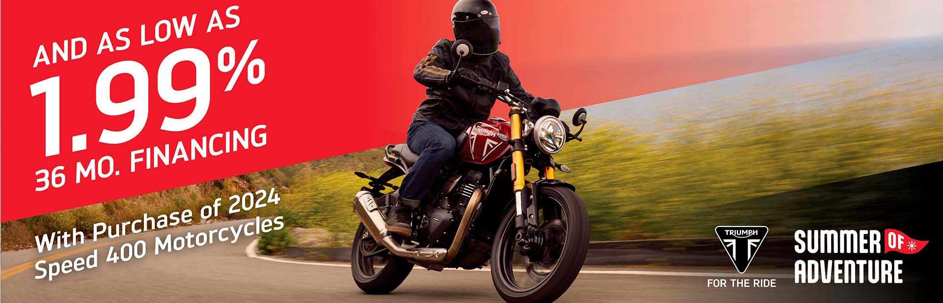TRIUMPH SUMMER OF ADVENTURE SALES EVENT