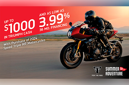 TRIUMPH SUMMER OF ADVENTURE SALES EVENT