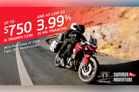 TRIUMPH SUMMER OF ADVENTURE SALES EVENT