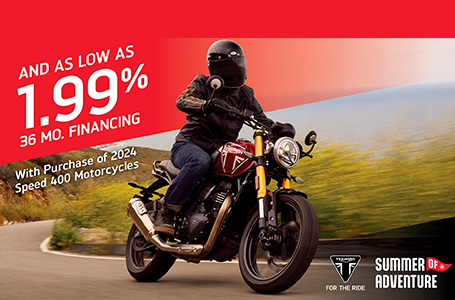 TRIUMPH "SUMMER OF ADVENTURE" SALES EVENT