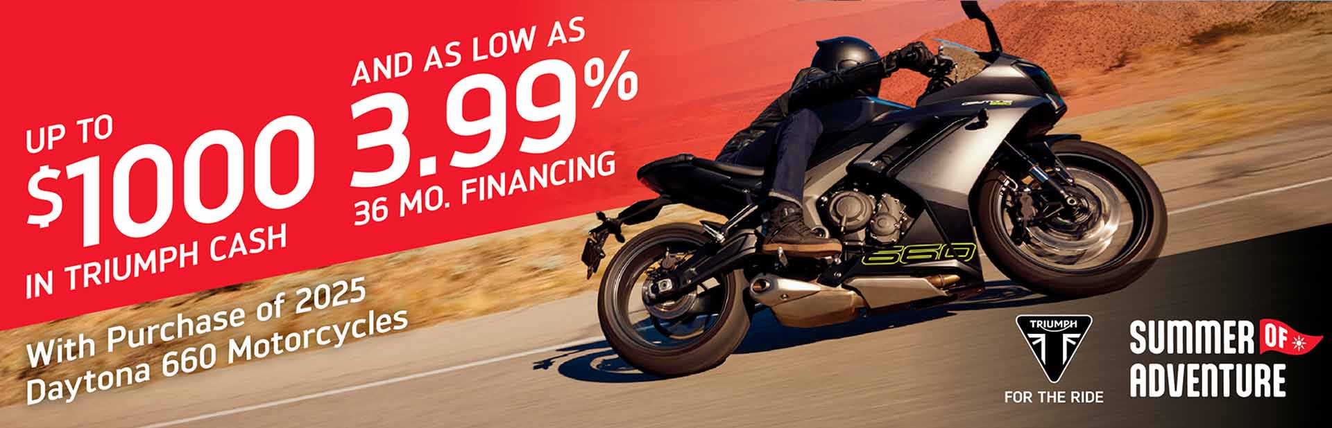 TRIUMPH "SUMMER OF ADVENTURE" SALES EVENT