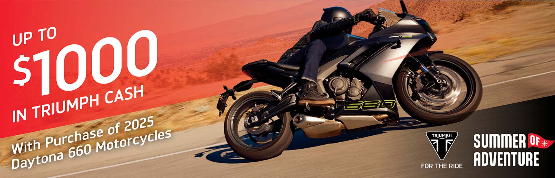 TRIUMPH “SUMMER OF ADVENTURE” SALES EVENT