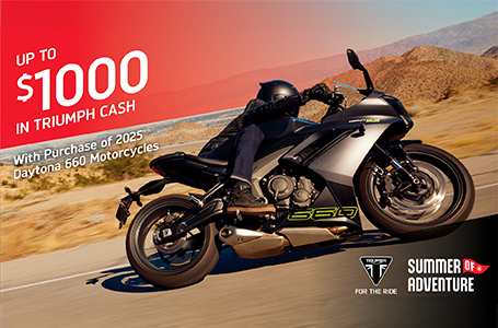 TRIUMPH “SUMMER OF ADVENTURE” SALES EVENT
