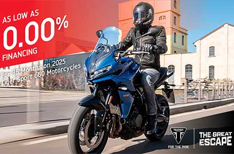 TRIUMPH “GREAT ESCAPE” SALES EVENT