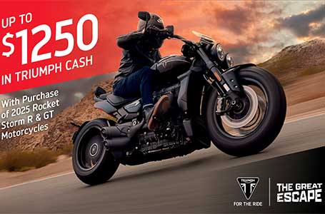 TRIUMPH “GREAT ESCAPE” SALES EVENT