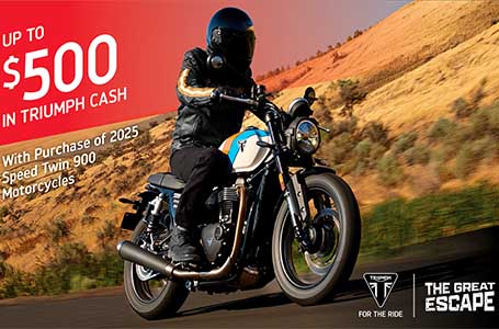 TRIUMPH “GREAT ESCAPE” SALES EVENT