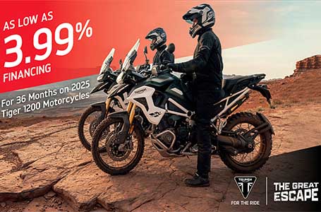 TRIUMPH “GREAT ESCAPE” SALES EVENT