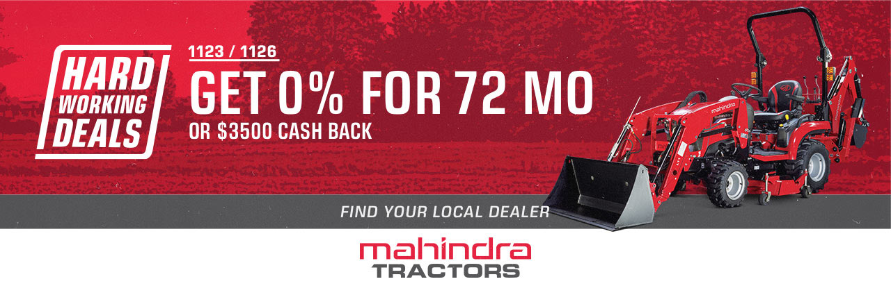 "2.70% for 120 months with 20% Down

3.99% for 120 months with 10% Down"